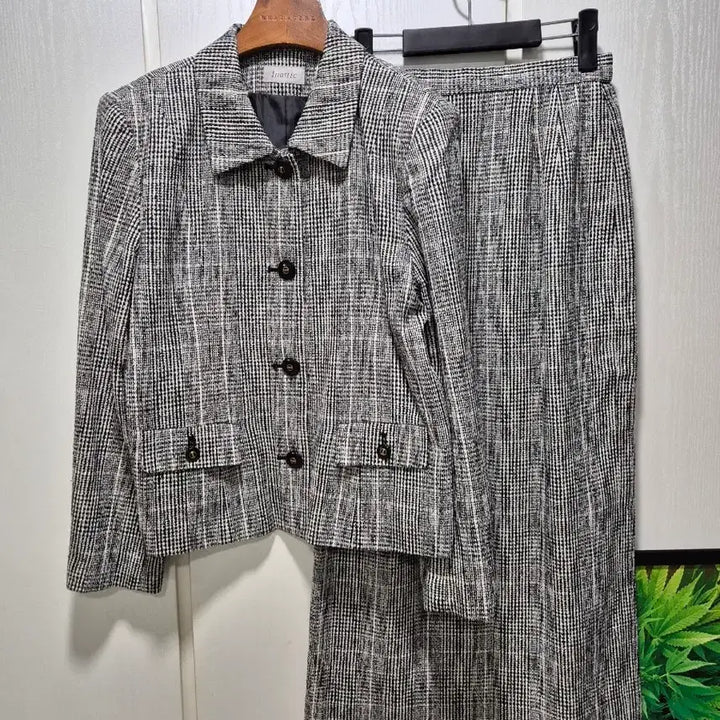 [BUNJANG] Inattic Vintage Check Tweed Skirt Set / (세일)JPN빈티지.Inattic 체크 스커트 트위드 세트