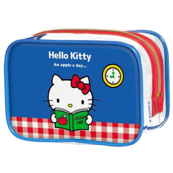 [BUNJANG] Sanrio Hello Kitty Retro Clear Pouch / [당일발송]키티 투명 파우치 다용도 갸루 레트로 고전 고고걸 레오파트