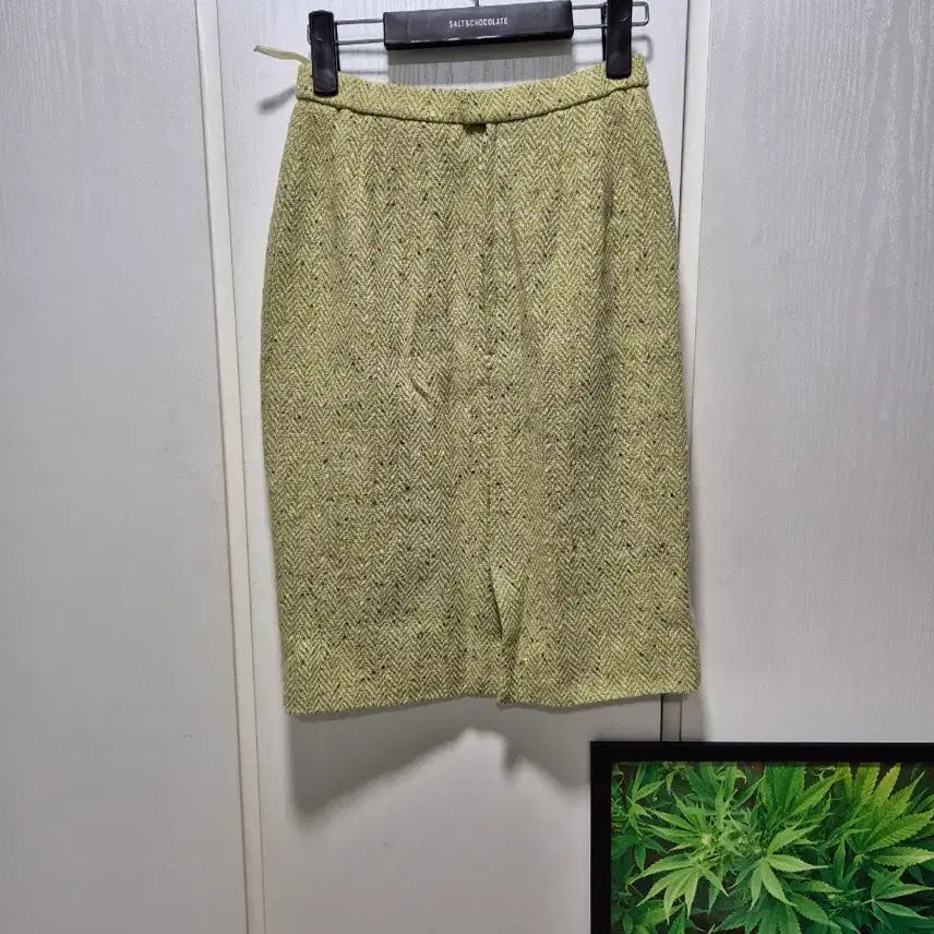 [BUNJANG] Madore Tweed Set Olive / (세일)JPN빈티지.madore 트위드 셋트 올리브