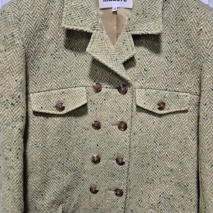 [BUNJANG] Madore Tweed Set Olive / (세일)JPN빈티지.madore 트위드 셋트 올리브
