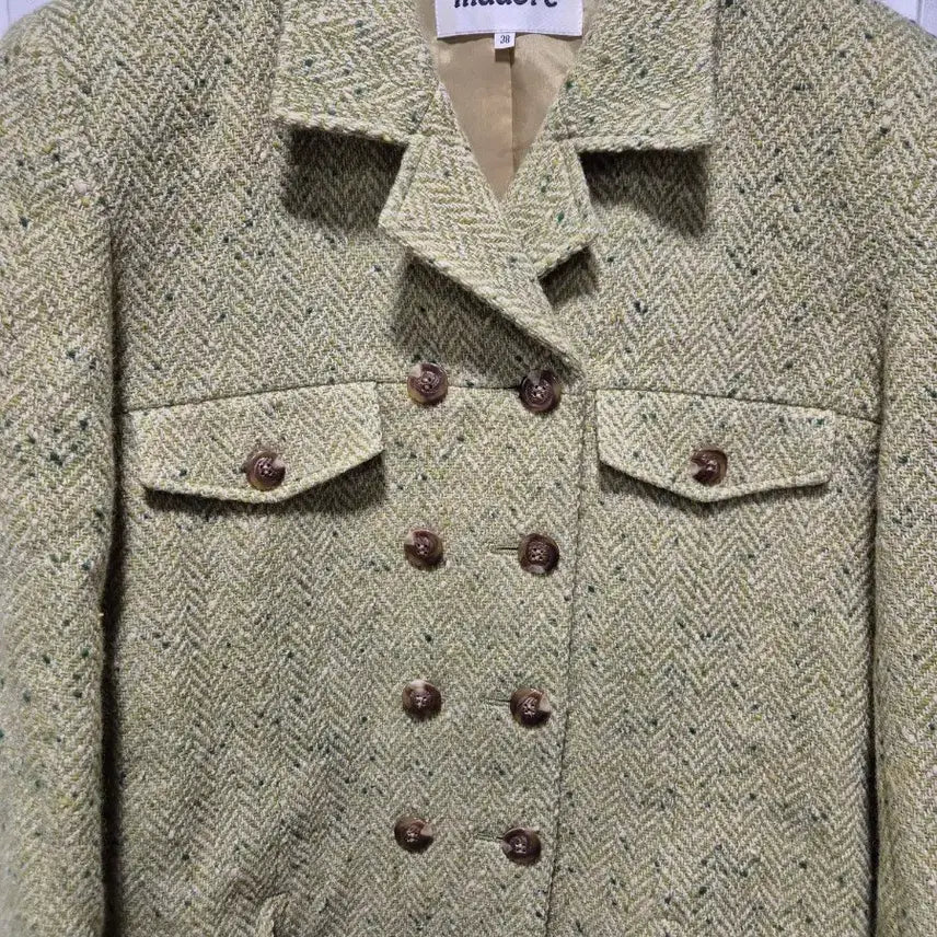 [BUNJANG] Madore Tweed Set Olive / (세일)JPN빈티지.madore 트위드 셋트 올리브