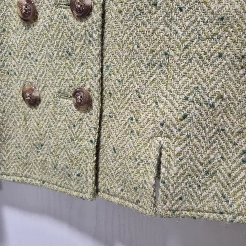 [BUNJANG] Madore Tweed Set Olive / (세일)JPN빈티지.madore 트위드 셋트 올리브