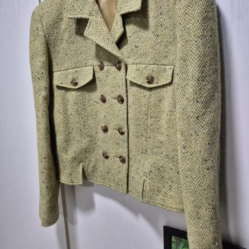 [BUNJANG] Madore Tweed Set Olive / (세일)JPN빈티지.madore 트위드 셋트 올리브