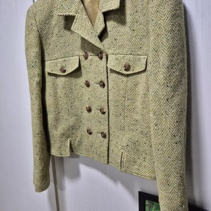 [BUNJANG] Madore Tweed Set Olive / (세일)JPN빈티지.madore 트위드 셋트 올리브