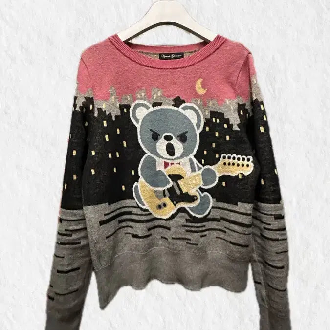 [BUNJANG] Hysteric Glamour Puck Bear Knit / (유일매물) 히스테릭글래머 퍽베어 얇은 니트