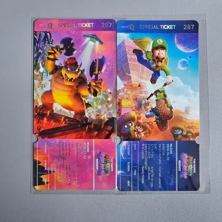 [BUNJANG] Super Mario Galaxy Special Ticket CineQ Exclusive Merchandise Set (2 Types) / 2종 1세트) 슈퍼 마리오 갤럭시 스페셜티켓 씨네큐 특전 굿즈