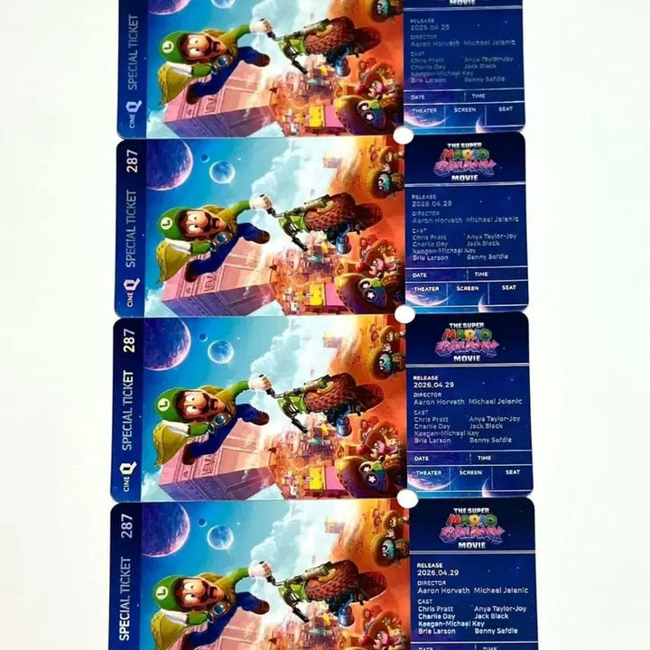 [BUNJANG] Super Mario Galaxy Special Ticket CineQ Exclusive Merchandise Set (2 Types) / 2종 1세트) 슈퍼 마리오 갤럭시 스페셜티켓 씨네큐 특전 굿즈