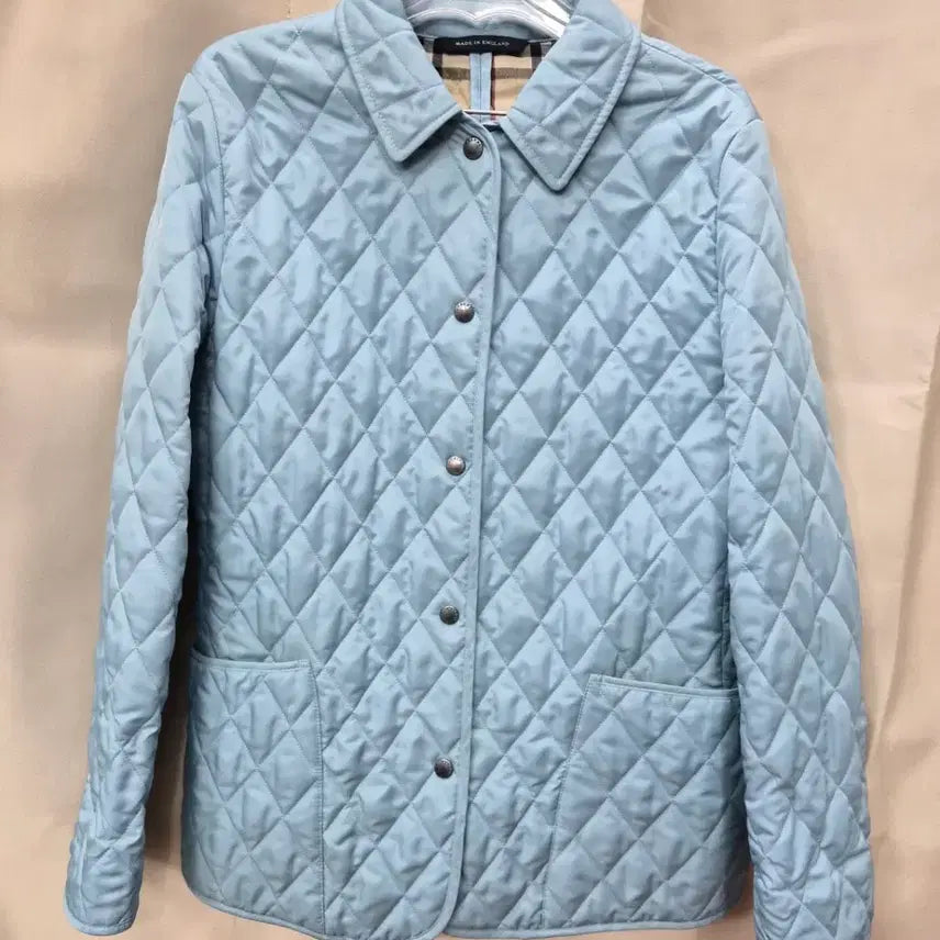 [BUNJANG] Burberry Quilted Jacket Light Blue / 버버리 퀼팅 자켓 라이트 블루