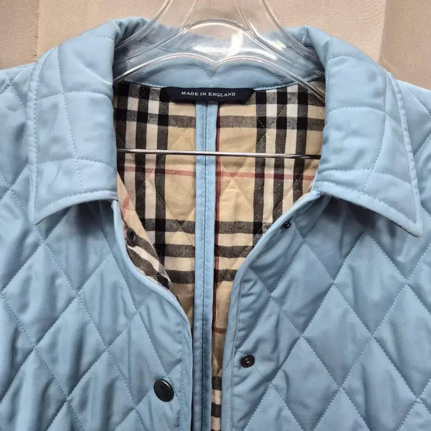 [BUNJANG] Burberry Quilted Jacket Light Blue / 버버리 퀼팅 자켓 라이트 블루