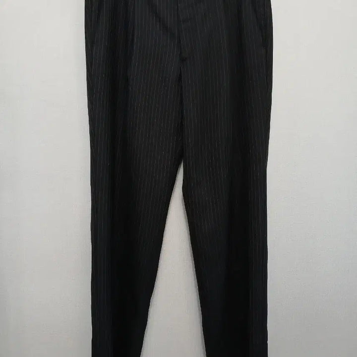[BUNJANG] Mind Bridge Black Striped Suit Pants / 마인드브릿지 검정색 스트라이프 정장 바지