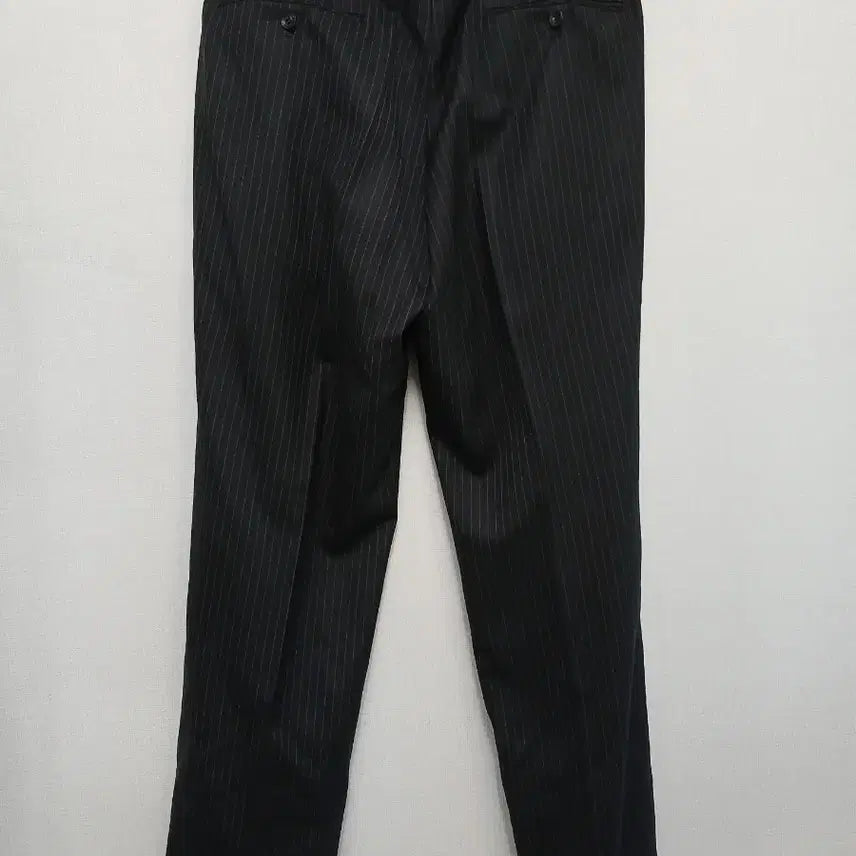 [BUNJANG] Mind Bridge Black Striped Suit Pants / 마인드브릿지 검정색 스트라이프 정장 바지