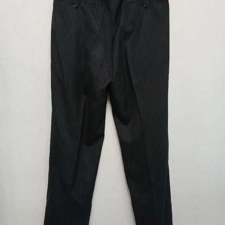 [BUNJANG] Mind Bridge Black Striped Suit Pants / 마인드브릿지 검정색 스트라이프 정장 바지