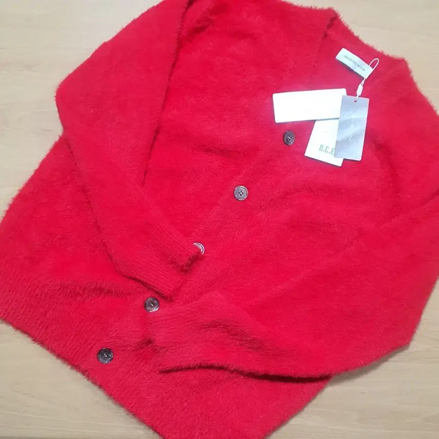 [BUNJANG] DCE Red Brushed Cardigan / D.C.E 레드 브러쉬 가디건 새상품