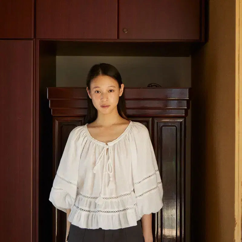 [BUNJANG] Ged Lace Detail Blouse / 게드 ged 블라우스