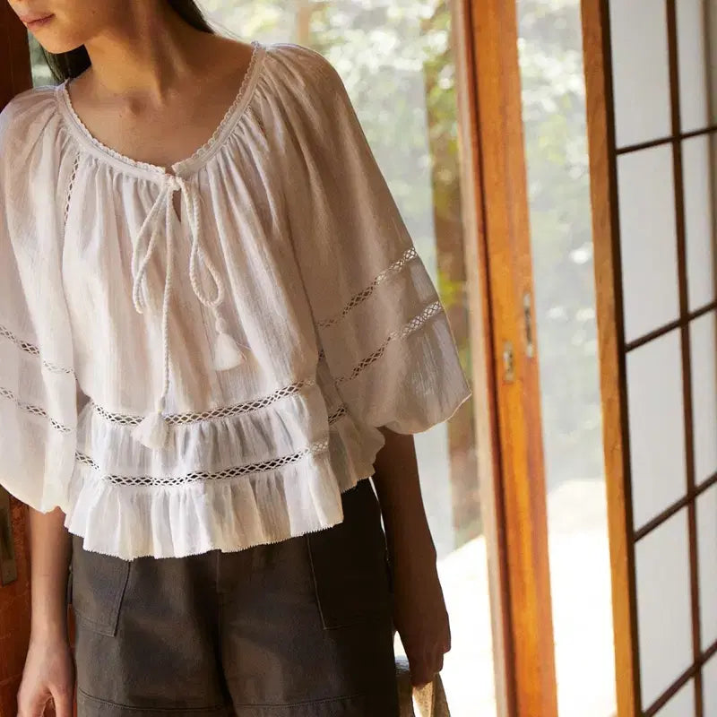 [BUNJANG] Ged Lace Detail Blouse / 게드 ged 블라우스