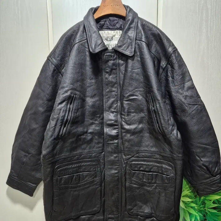 [BUNJANG] JPN Vintage Cowhide Car Coat / (3시간,타임세일)JPN빈티지. 소가죽 카코트 블랙