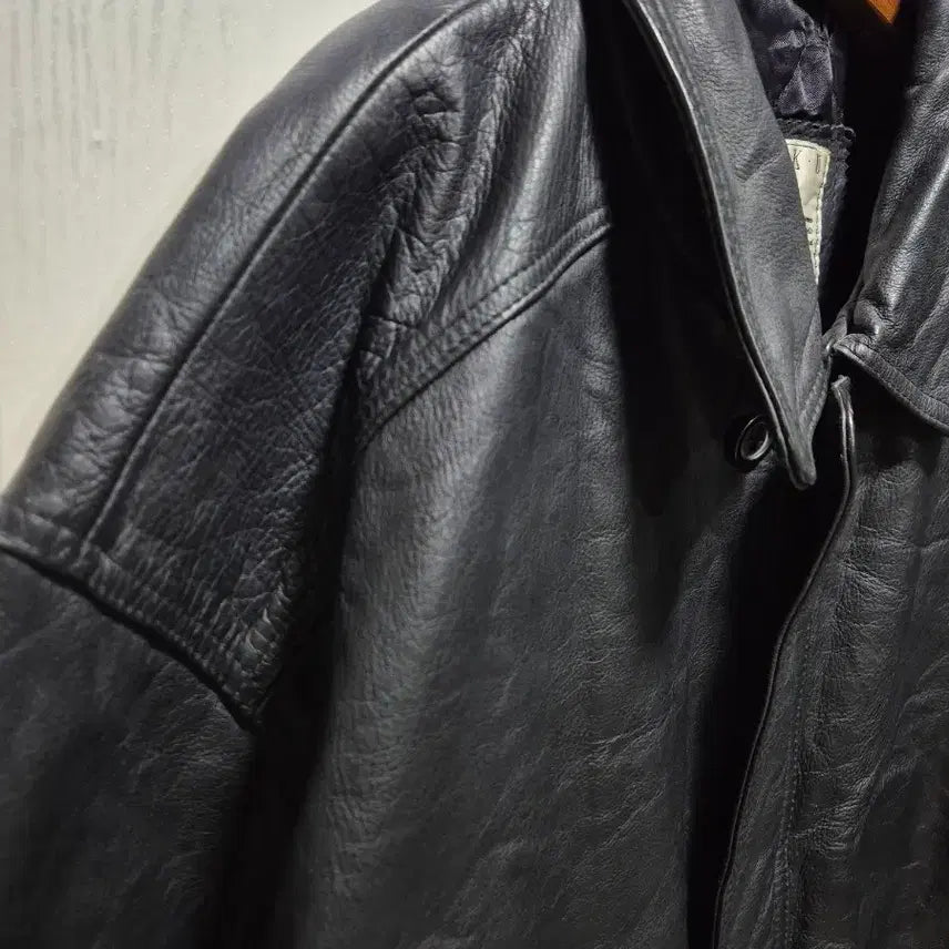 [BUNJANG] JPN Vintage Cowhide Car Coat / (3시간,타임세일)JPN빈티지. 소가죽 카코트 블랙