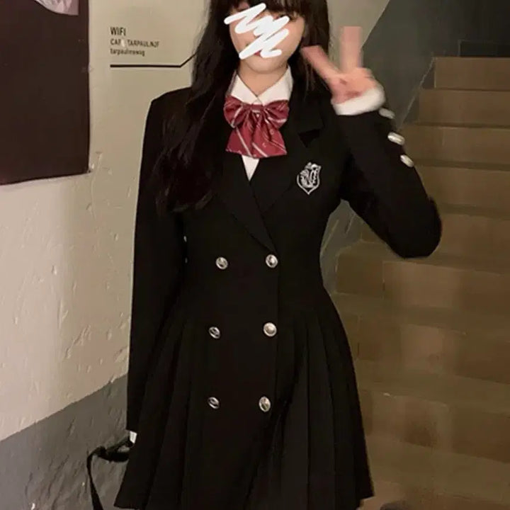 [BUNJANG] Preppy Look Rental - Black Skirt &amp; Tie - Size S / 졸업사진 프레피룩대여 s 16000원