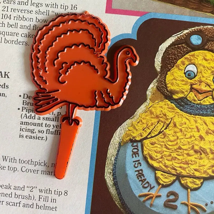 [BUNJANG] Vintage 1970s Turkey Cake Pick / 1970s/빈티지 케이크픽 칠면조
