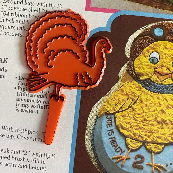 [BUNJANG] Vintage 1970s Turkey Cake Pick / 1970s/빈티지 케이크픽 칠면조