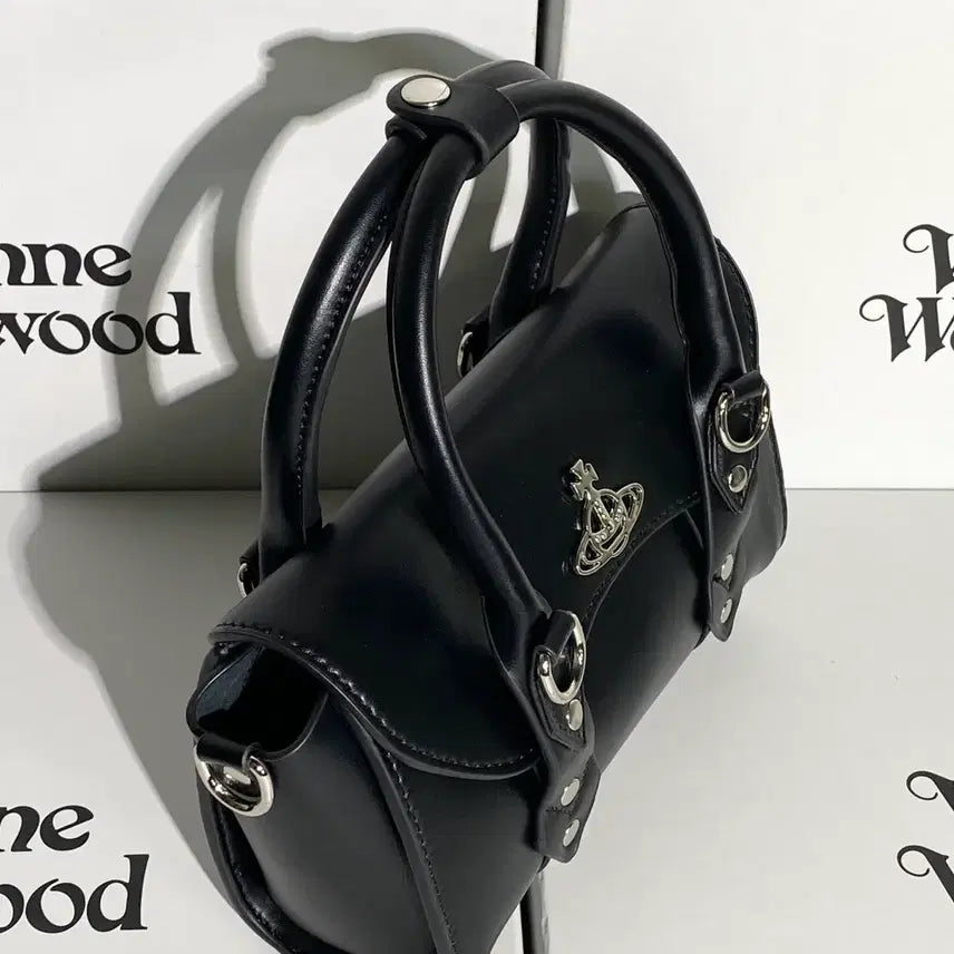 [BUNJANG] Vivienne Westwood Brown Leather Tote Bag Clutch / 비비안웨스트우드 토트백 클러치백  갈색  은장
