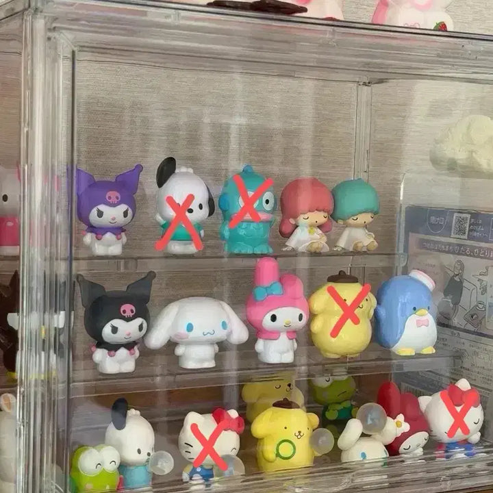 [BUNJANG] Sanrio Figure Bundle Set with Storage Case / 산리오 피규어 헬로키티 폼폼푸린 한교동 포차코 마이멜로디 쿠로미