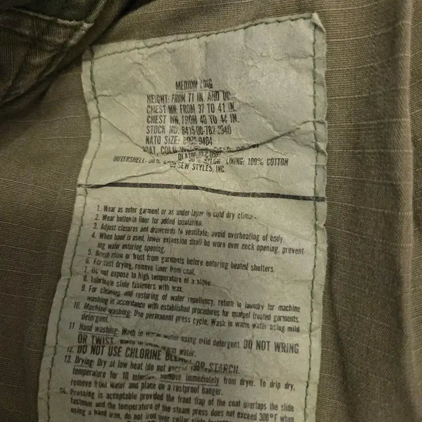 [BUNJANG] M65 US Air Force Field Jacket Medium Long / m65 미공군 필드자켓 medium long