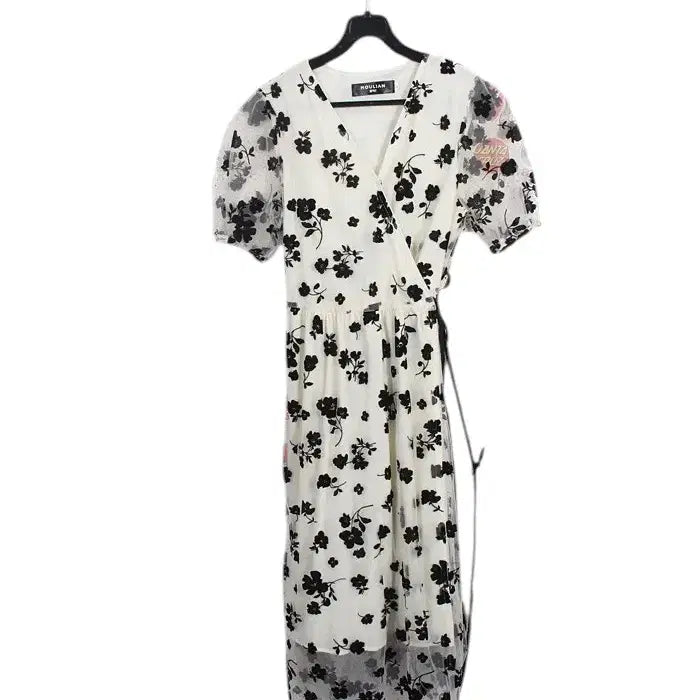 [BUNJANG] Mulian Wrap Style See-through Flora Dress IV (Women&