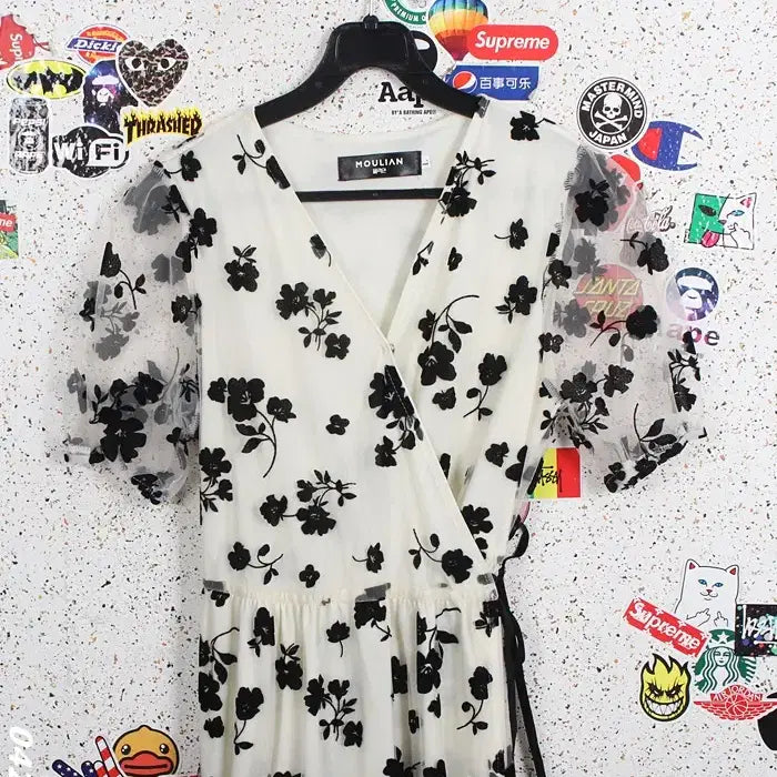 [BUNJANG] Mulian Wrap Style See-through Flora Dress IV (Women&