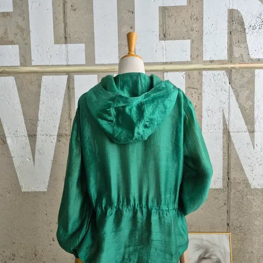 [BUNJANG] OZOC Tencel See-through Short Field Jacket / 오조크 리오셀 시스루 숏 야상자켓