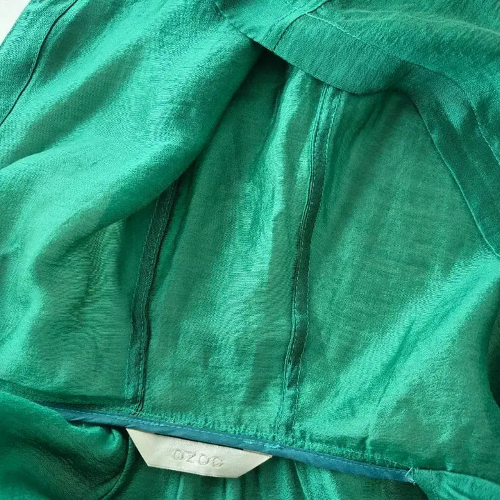 [BUNJANG] OZOC Tencel See-through Short Field Jacket / 오조크 리오셀 시스루 숏 야상자켓