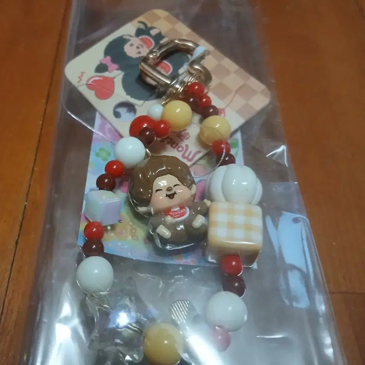 [BUNJANG] Monchhichi Original Beaded Charm Strap / 몬치치 구슬 키링 스트랩 정품 새상품