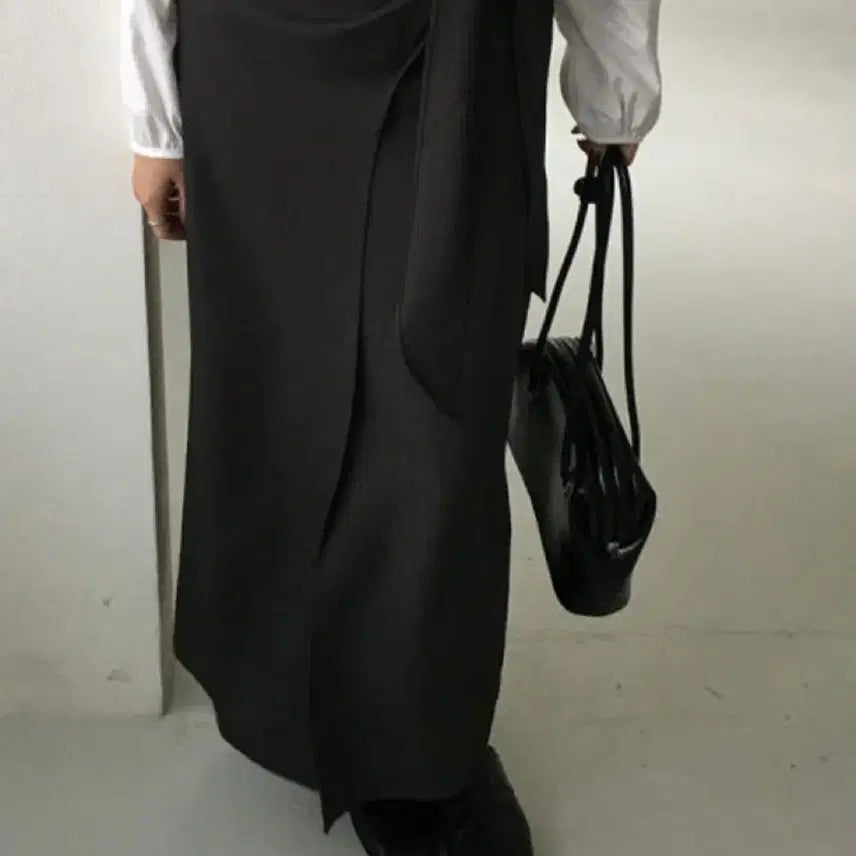 [BUNJANG] Knot Wrap Long Skirt / 매듭 랩 롱 스커트