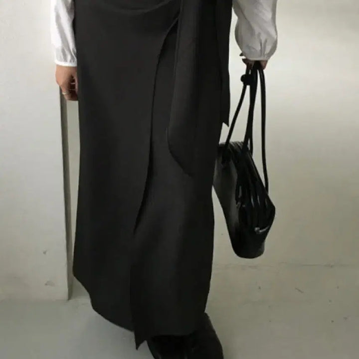 [BUNJANG] Knot Wrap Long Skirt / 매듭 랩 롱 스커트