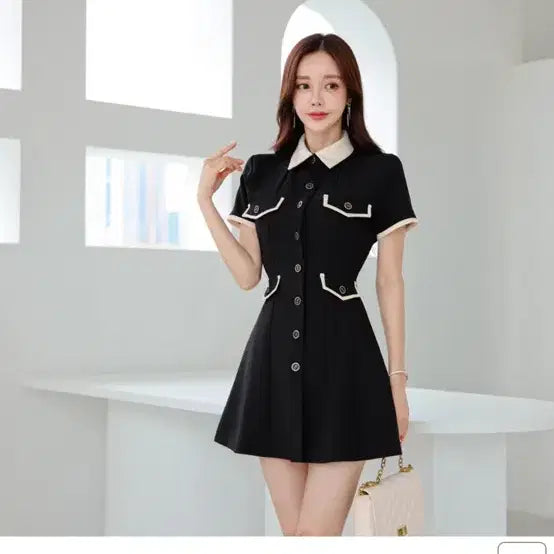 [BUNJANG] T-nani Mini Collar Dress (Beige) - S Size / (새상품) 15->6 티나니 카라 미니 원피스 S 베이지