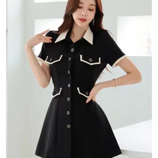 [BUNJANG] T-nani Mini Collar Dress (Beige) - S Size / (새상품) 15->6 티나니 카라 미니 원피스 S 베이지