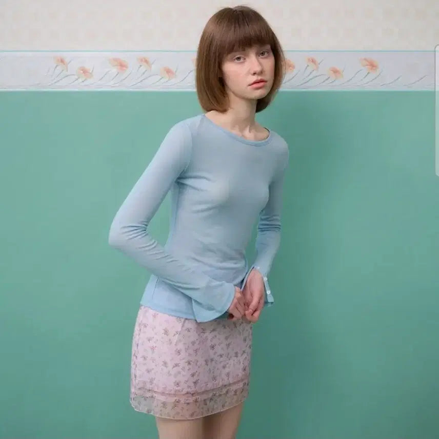 [BUNJANG] Myr Myr Lena Sheer Flower Mini Skirt (S) / *새상품/택O)뮈르뮈르 레나 시어 플라워 미니 스커트(S)