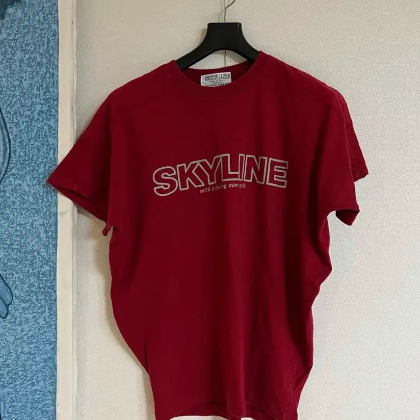 [BUNJANG] Issey Miyake Skyline T-shirt / [OS] 80s 이세이미야케 스카이라인 티셔츠(화이트, 레드)