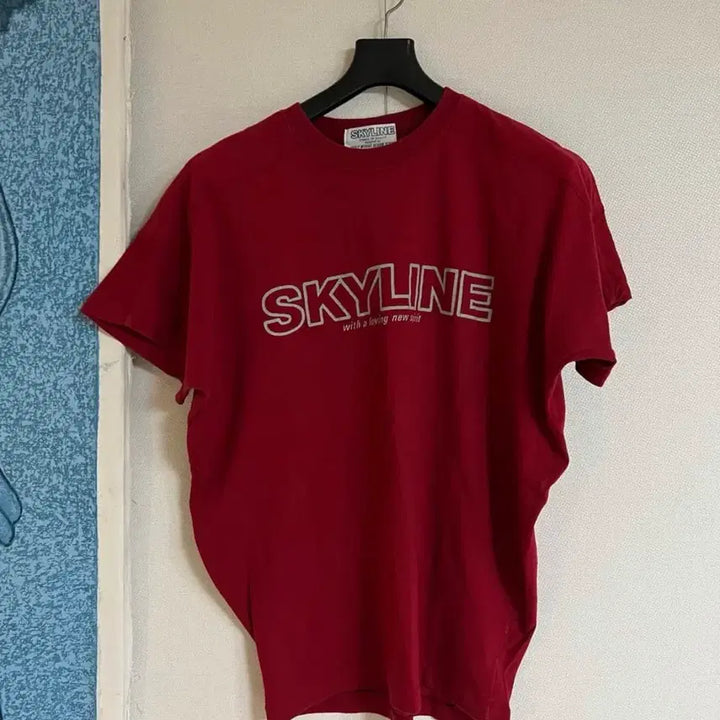 [BUNJANG] Issey Miyake Skyline T-shirt / [OS] 80s 이세이미야케 스카이라인 티셔츠(화이트, 레드)