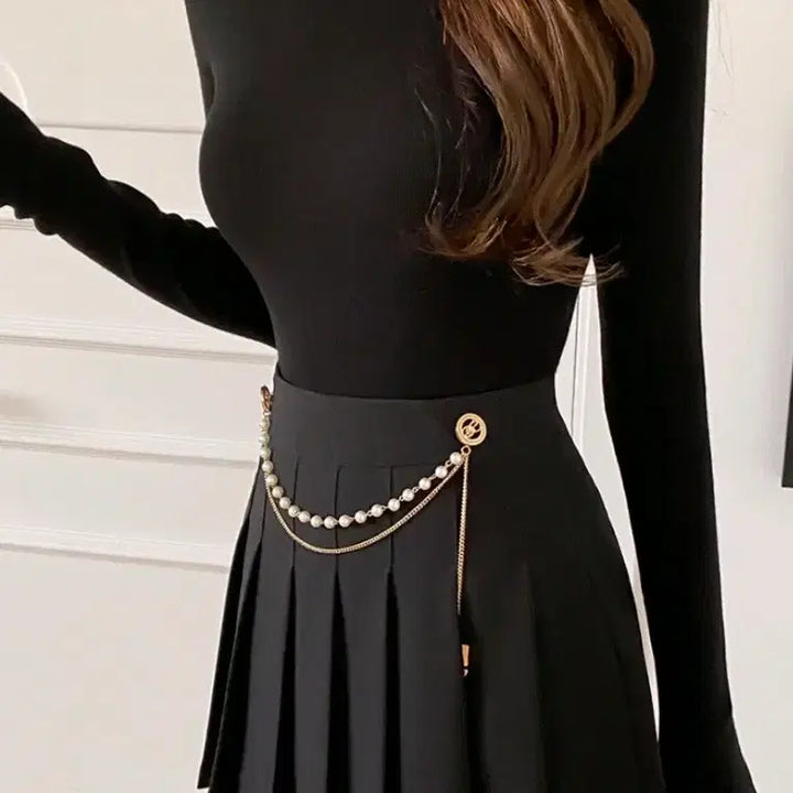 [BUNJANG] Imported Clothing Pearl Chain Skirt / 수입의류 진주체인치마(59800) 홀복 에스드레스 최종가격