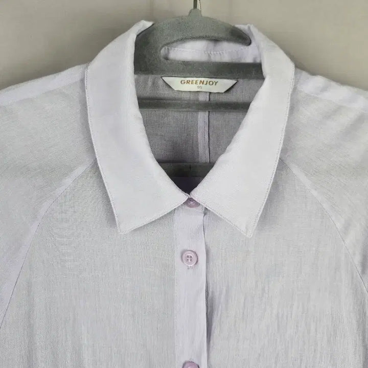 [BUNJANG] Greenjoy 95 Hem Shirring Blouse / [무료배송]그린조이 95 밑단 셔링 얇은 블라우스 연보라