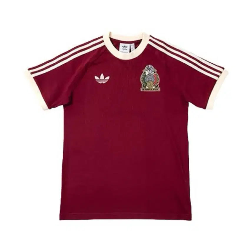 [BUNJANG] Adidas Adicolor 3S T-shirt - Noble Maroon / 아디다스 멕시코 아디컬러 3S 티셔츠 노블 마룬 반팔