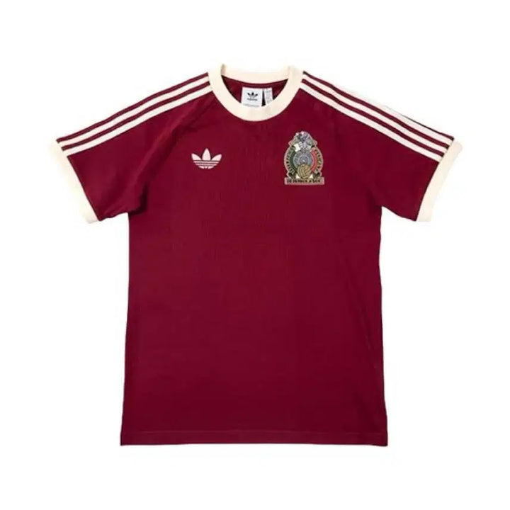 [BUNJANG] Adidas Adicolor 3S T-shirt - Noble Maroon / 아디다스 멕시코 아디컬러 3S 티셔츠 노블 마룬 반팔