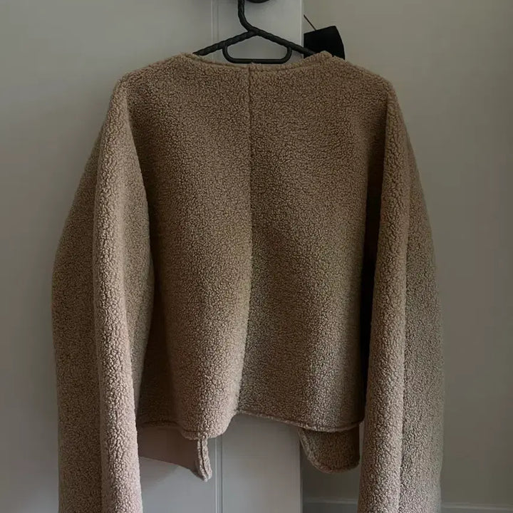 [BUNJANG] Beige Sherpa Fleece Jacket / 베이지 뽀글이 양털 자켓