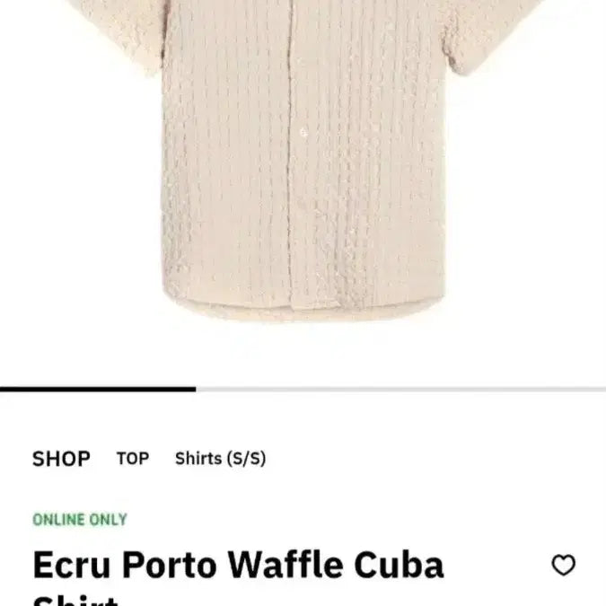 [BUNJANG] OAS Waffle Cuba Shirt / (새옷 228.000) 오에이에스 OAS  와플 쿠바 셔츠 100 105
