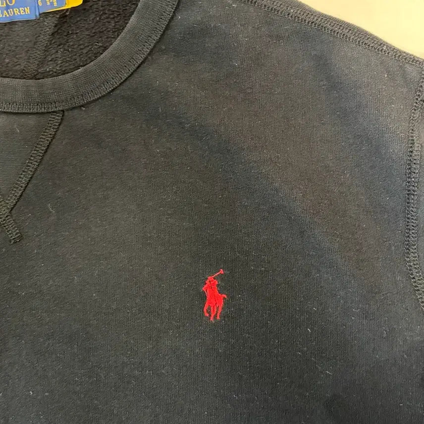 [SOLD OUT] 폴로 랄프로렌 블랙 기모맨투맨 L