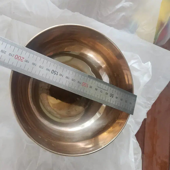 [BUNJANG] Master Artisan Bong-ju Lee Bangj-yugi Bronze Bowl / 무형문화재 방짜유기 이봉주 면기 대