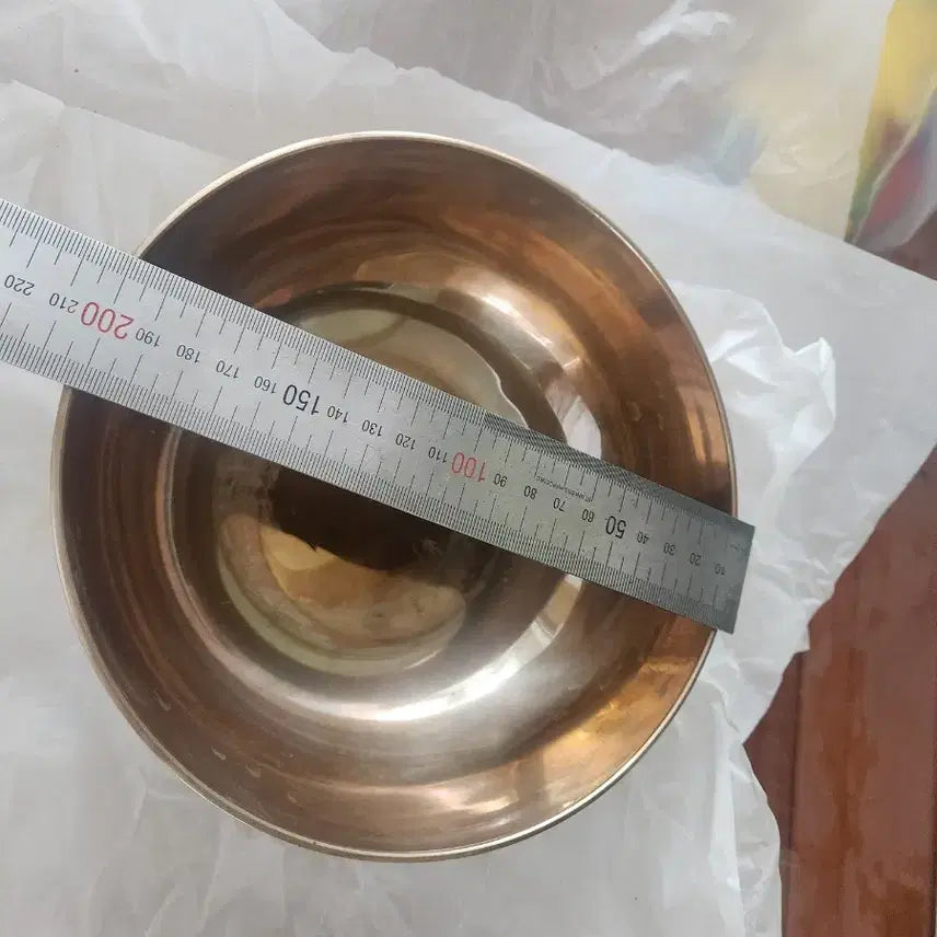 [BUNJANG] Master Artisan Bong-ju Lee Bangj-yugi Bronze Bowl / 무형문화재 방짜유기 이봉주 면기 대