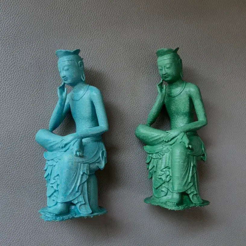 [BUNJANG] Celadon Porcelain Contemplating Bodhisattva Statue / 반가사유상 비취색(깊은하늘색)