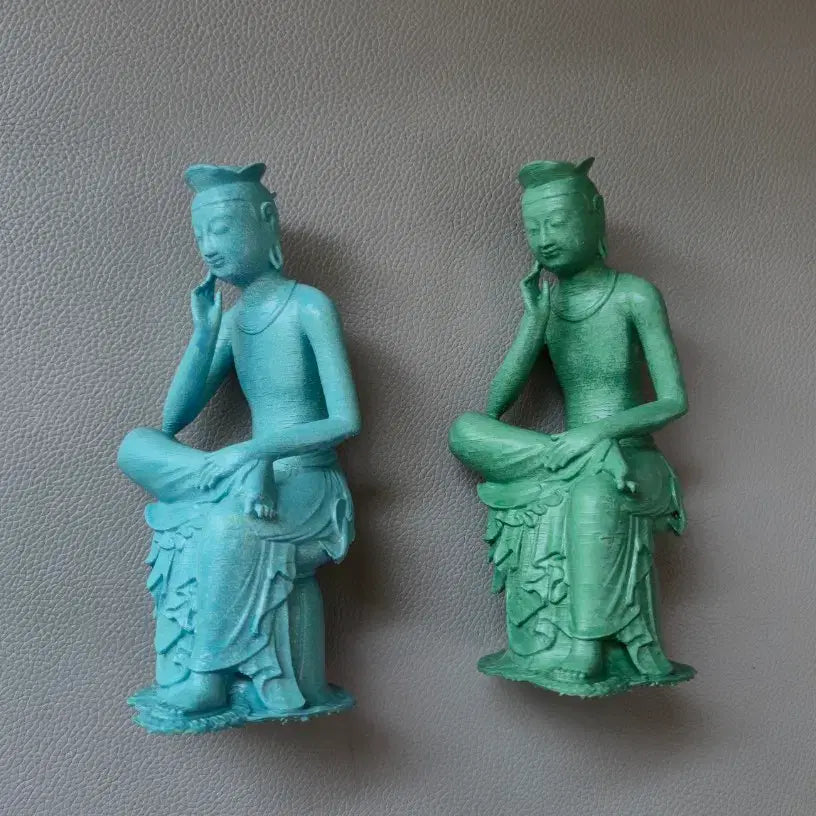 [BUNJANG] Celadon Porcelain Contemplating Bodhisattva Statue / 반가사유상 비취색(깊은하늘색)